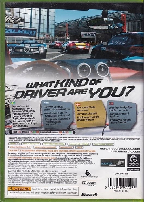 Need For Speed Shift - XBOX Live - XBOX 360 (B Grade) (Genbrug)